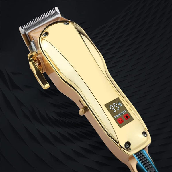 Hair Clipper Professional Hair Trimmer Men Hair Trimmer Beard Trimmer Precision Trimmer Long Hair Trimmer Men Waterproof IPX7 10 Combs (Gold)