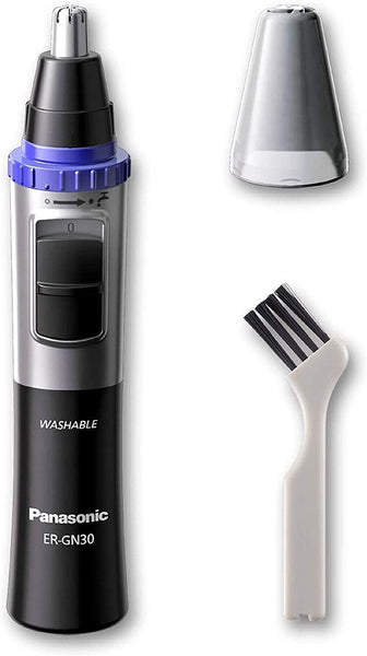 Panasonic ER-GN30 Electric Nose, Ear &amp; Facial Hair Trimmer for Men, Black/Silver