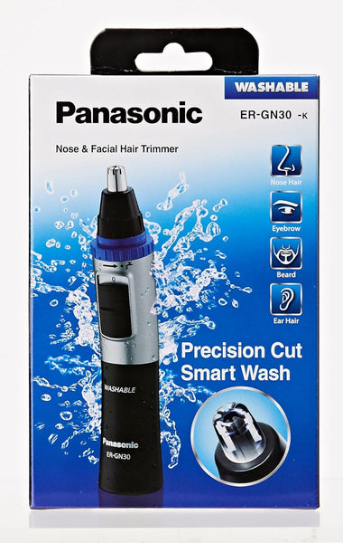 Panasonic ER-GN30 Electric Nose, Ear & Facial Hair Trimmer for Men, Black/Silver