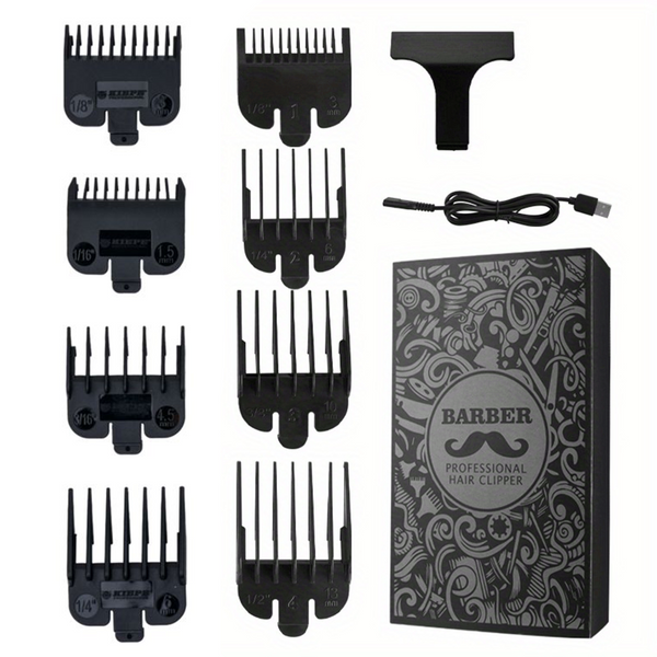 Professionell metall hårklippare för män hårklippningsmaskin med blad av rostfritt stål 2000 mah batteri