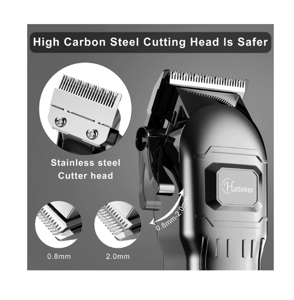 Silver LCD Digital Display Hair Clipper with USB Power Cord