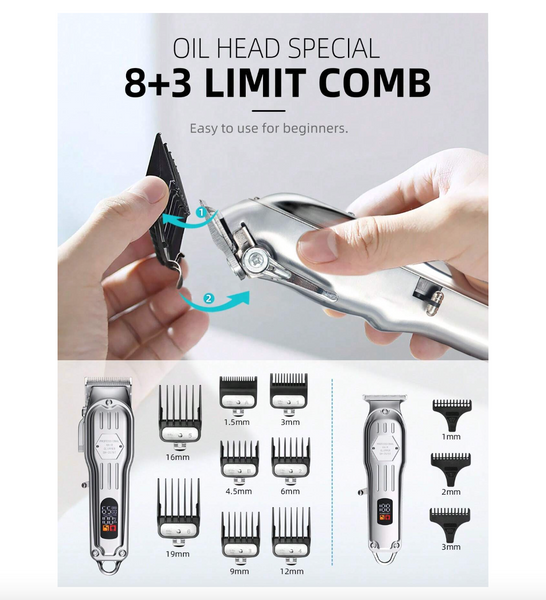 Hair Clippers Professional Cordless for Men, Barber Clippers for Hair Cutting Kit