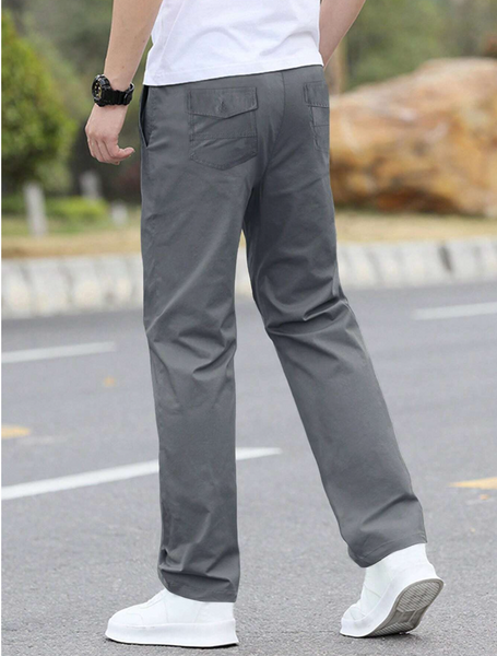 Manfinity Homme Men's Solid Color Straight Pants