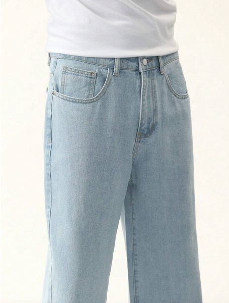 Manfinity Hypemode Men Washed Straight Leg Jeans