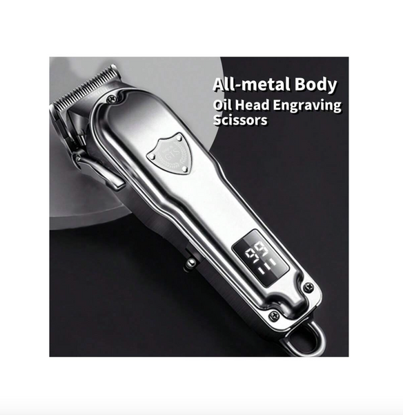 GTS Cordless Electric Hair Clipper With Digital Light Display 2000mAh Oil Head