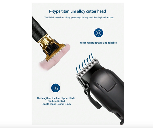 2 hair clippers with 8 cutting combs for easy trimming and styling